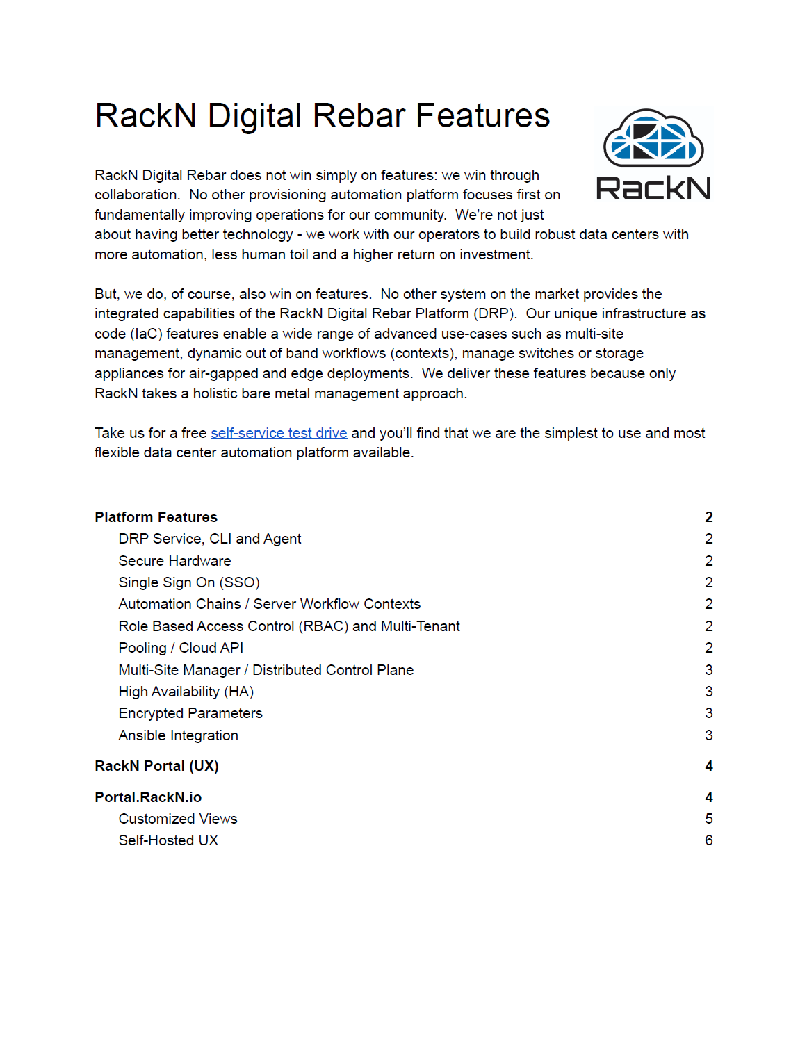 Digital Rebar Features