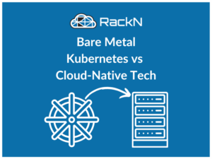 Post thumbnail for Bare Metal Kubernetes vs. Cloud-Native Technology blog post. Graphic depicts an arrow pointing from the Kubernetes logo to a bare metal server.