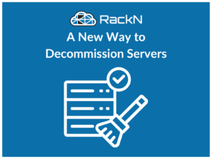 Thumbnail for A New Way to Decommission Servers blog post. Graphic depicts a server being cleaned.